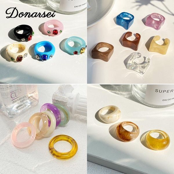 cluster rings donarsei korea simple geometric colorful resin for women fashion transparent irregular finger ring party, Golden;silver
cluster rings donarsei korea simple geometric colorful resin for women fashion transparent irregular finger ring party, Golden;silver