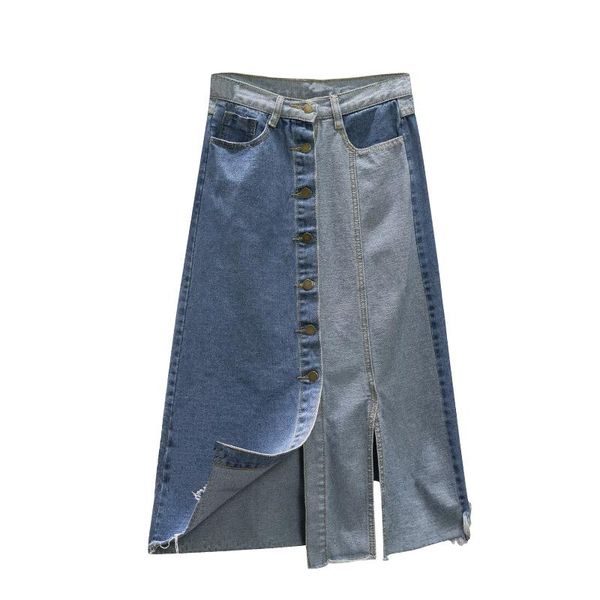 skirts spring summer denim skirt women single breasted asymmetry split loose mid length jean female fashion patchwork, Black
skirts spring summer denim skirt women single breasted asymmetry split loose mid length jean female fashion patchwork, Black