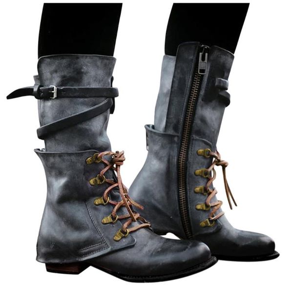 boots women ladies buckle strap square heel lace-up rivets rome middle tube zipper knight shoes woman knee-high long, Black
boots women ladies buckle strap square heel lace-up rivets rome middle tube zipper knight shoes woman knee-high long, Black