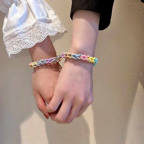charm bracelets magnetic diy woven rope bracelet couple for lover friend braid elastic magnet jewelry, Golden;silver
charm bracelets magnetic diy woven rope bracelet couple for lover friend braid elastic magnet jewelry, Golden;silver