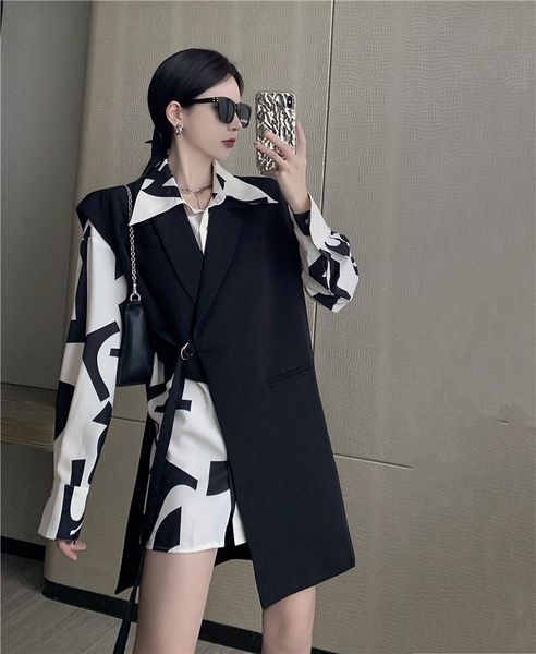 women's vests firm offers han edition temperament show thin film geometric pattern shirt + irregular ma3 jia3 two-piece design feeling, Black;white
women's vests firm offers han edition temperament show thin film geometric pattern shirt + irregular ma3 jia3 two-piece design feeling, Black;white