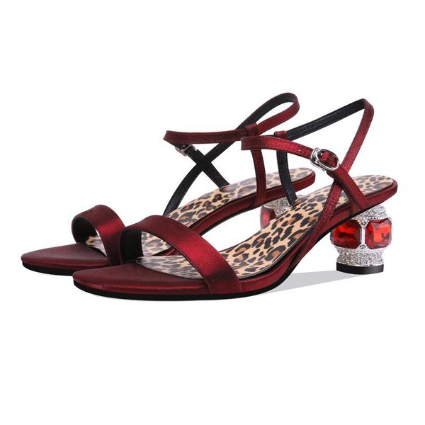 genuine leather women sandals ankle strap 5.8cm high heels summer shoes crystal dress woman party sandalias, Black
genuine leather women sandals ankle strap 5.8cm high heels summer shoes crystal dress woman party sandalias, Black