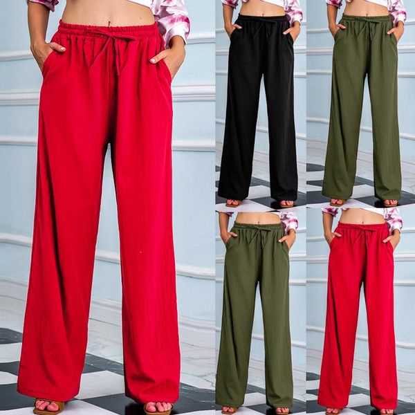 women's pants & capris women casual long trousers vintage style high street lady all-match wide leg palazzo tight, Black;white
women's pants & capris women casual long trousers vintage style high street lady all-match wide leg palazzo tight, Black;white