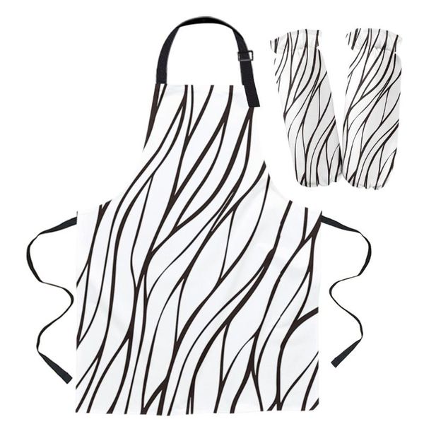aprons ripple lines black apron set kitchen cooking bib children baking gloves oil-proof sleeves sanitary cleaning
aprons ripple lines black apron set kitchen cooking bib children baking gloves oil-proof sleeves sanitary cleaning