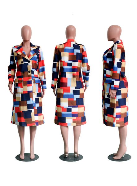 long sleeve breasted waterfall plaid longline coat elegant pocket knee length outerwear women autumn trench coats, Tan;black
long sleeve breasted waterfall plaid longline coat elegant pocket knee length outerwear women autumn trench coats, Tan;black