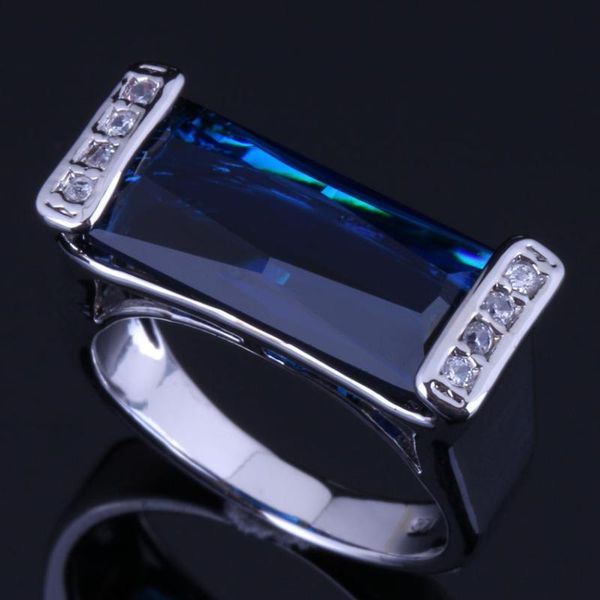 cluster rings stylish rectangle blue cubic zirconia white cz silver plated ring v0651, Golden;silver
cluster rings stylish rectangle blue cubic zirconia white cz silver plated ring v0651, Golden;silver