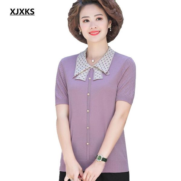 women's t-shirt xjxks fashion lapel women short-sleeved 2021 summer loose plus size comfortable top, White
women's t-shirt xjxks fashion lapel women short-sleeved 2021 summer loose plus size comfortable top, White