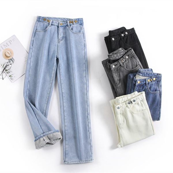 women's jeans 2021 fashion plus velvet wide leg for women bottom baggy denim pants high waist clothing long trousers vintage streetwear, Blue
women's jeans 2021 fashion plus velvet wide leg for women bottom baggy denim pants high waist clothing long trousers vintage streetwear, Blue
