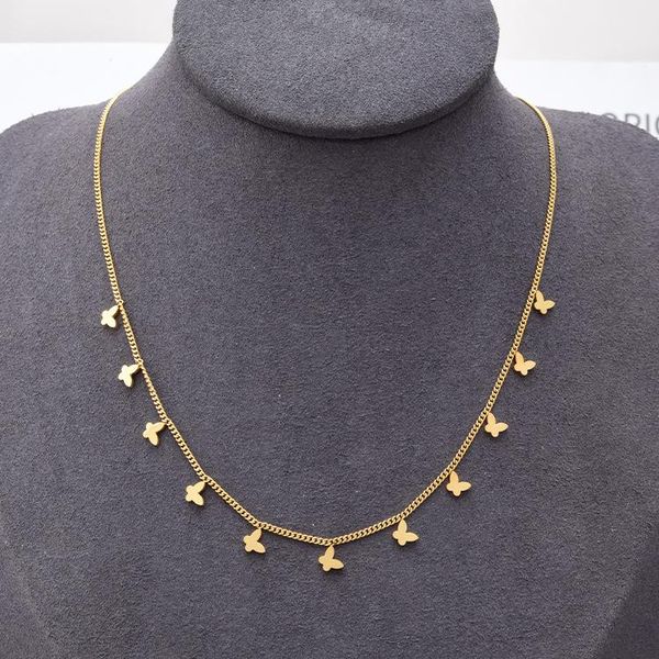 pendant necklaces titanium steel thin chain clavicle square necklace stainless flower butterfly for women jewelry, Silver
pendant necklaces titanium steel thin chain clavicle square necklace stainless flower butterfly for women jewelry, Silver