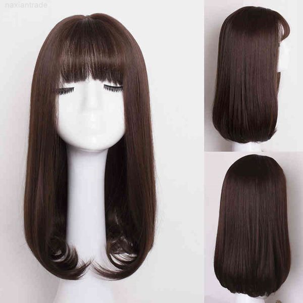 wig air bangs pear flower head medium curly wig female natural long hair set, Black
wig air bangs pear flower head medium curly wig female natural long hair set, Black