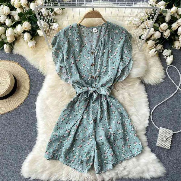 women ruffle flower printed playsuit streetwear v neck chiffon summer overalls body rompers shorts jumpsuits 210530, Black;white
women ruffle flower printed playsuit streetwear v neck chiffon summer overalls body rompers shorts jumpsuits 210530, Black;white