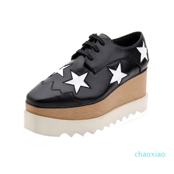 women real leather boots thick bottom fashion luxurys platform designer shoe elyse star shoes britt wedge lace-up flat with box, Black
women real leather boots thick bottom fashion luxurys platform designer shoe elyse star shoes britt wedge lace-up flat with box, Black