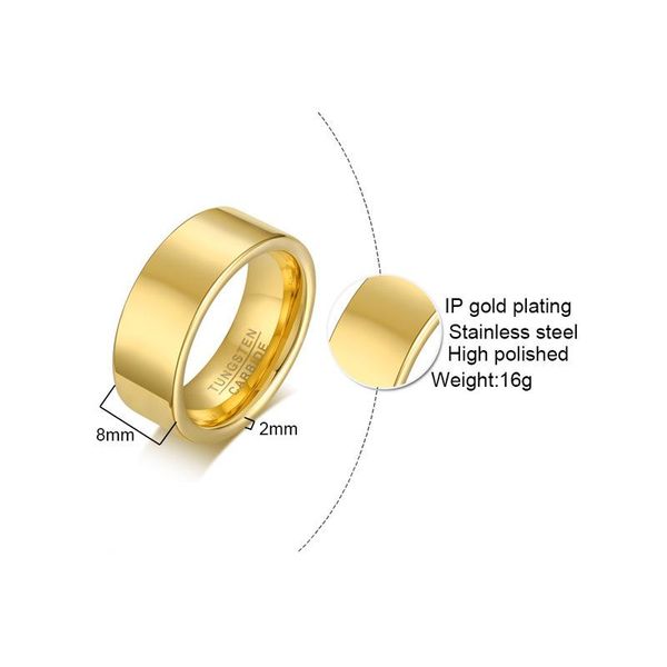 european and american accessories gold simple men's bare body high-quality tungsten steel ring jewelry cluster rings, Golden;silver
european and american accessories gold simple men's bare body high-quality tungsten steel ring jewelry cluster rings, Golden;silver