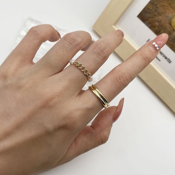 pearl two-piece ring fashion personality plain ring metal punk ring female ins tide jewelry simple rings gift wholesale, Golden;silver
pearl two-piece ring fashion personality plain ring metal punk ring female ins tide jewelry simple rings gift wholesale, Golden;silver