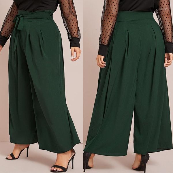 women high waist wide leg pants with pockets plus size casual loose summer beach belt women's & capris, Black;white
women high waist wide leg pants with pockets plus size casual loose summer beach belt women's & capris, Black;white