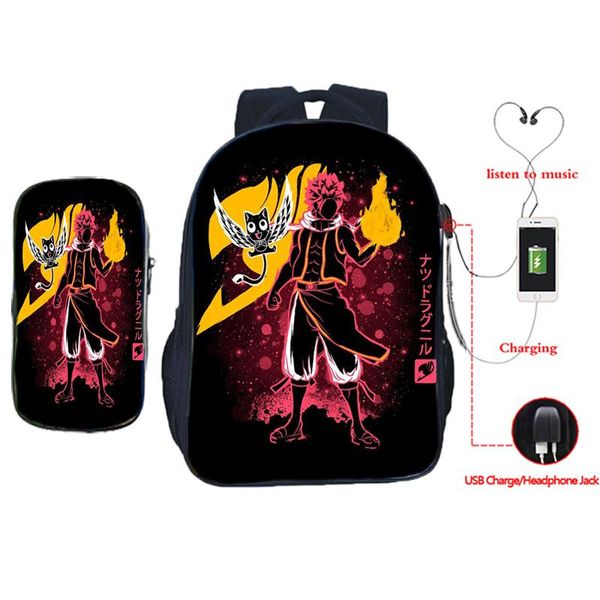 backpack fashion fairy tail usb boys girls natsu school bag students heartfilia bookbag teens rucksack(2pcs set/backpack+pen
backpack fashion fairy tail usb boys girls natsu school bag students heartfilia bookbag teens rucksack(2pcs set/backpack+pen