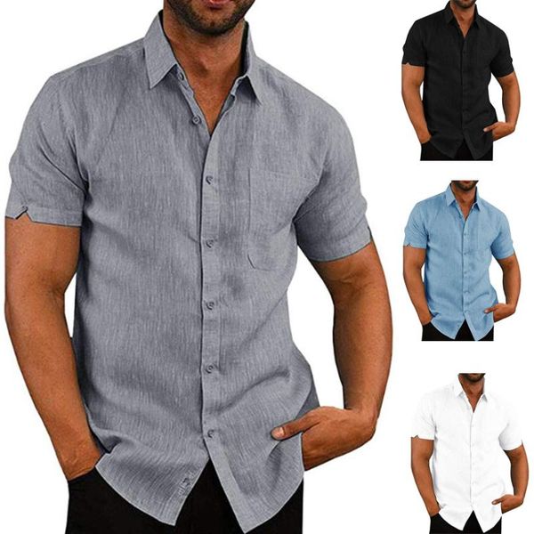 men's casual shirts mens solid blouse short sleeve baggy buttons summer color loose holiday tee man clothing shirt, White;black
men's casual shirts mens solid blouse short sleeve baggy buttons summer color loose holiday tee man clothing shirt, White;black