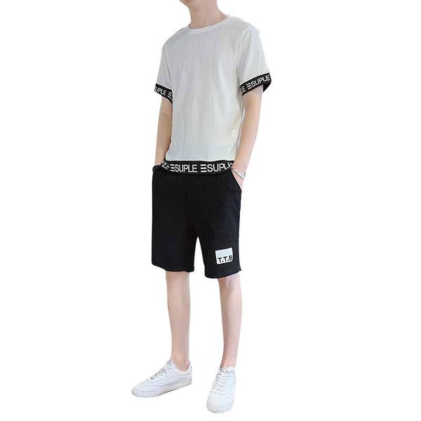 men's tracksuits summer simple t-shirt 2 piece set solid color letter print fashion casual men sets design ropa de hombre tracksuit ec5, Gray
men's tracksuits summer simple t-shirt 2 piece set solid color letter print fashion casual men sets design ropa de hombre tracksuit ec5, Gray