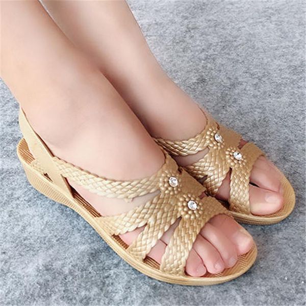 sandals women's fashion summer mother-in-law mom shoes plastic flat soft bottom non-slip comfortable, Black
sandals women's fashion summer mother-in-law mom shoes plastic flat soft bottom non-slip comfortable, Black