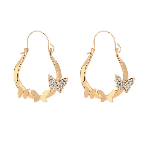 butterfly charm hoop earrings gold plated crystal inlaided jewelry for women ne1252, Golden
butterfly charm hoop earrings gold plated crystal inlaided jewelry for women ne1252, Golden