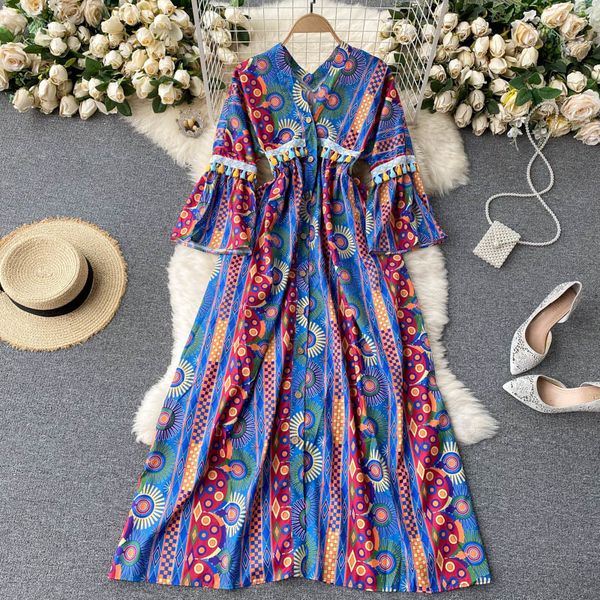 spring tassel print short sleeve long dresses for women bohemian gorgeous national retro style mid-calf appliques 210513, Black;gray
spring tassel print short sleeve long dresses for women bohemian gorgeous national retro style mid-calf appliques 210513, Black;gray