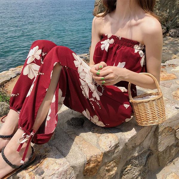 women's jumpsuits & rompers summer 2021 bohemian sweet korean fashion off shoulder floral blusa womens jumpsuit, Black;white
women's jumpsuits & rompers summer 2021 bohemian sweet korean fashion off shoulder floral blusa womens jumpsuit, Black;white