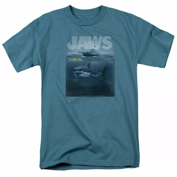 jaws silhouette t shirt licensed shark movie retro tee classic new slate, White;black
jaws silhouette t shirt licensed shark movie retro tee classic new slate, White;black