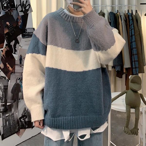 women's sweaters pullovers women autumn couples korean style panelled simple patchwork design baggy all-match casual basic cozy ladie, White;black
women's sweaters pullovers women autumn couples korean style panelled simple patchwork design baggy all-match casual basic cozy ladie, White;black