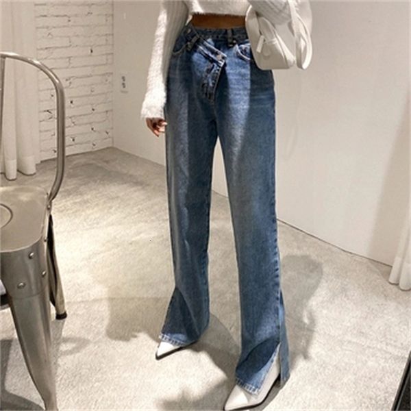 women's pants & capris plus size loose all match streetwear irregular light washed casual new femme chic wide split t, Black;white
women's pants & capris plus size loose all match streetwear irregular light washed casual new femme chic wide split t, Black;white