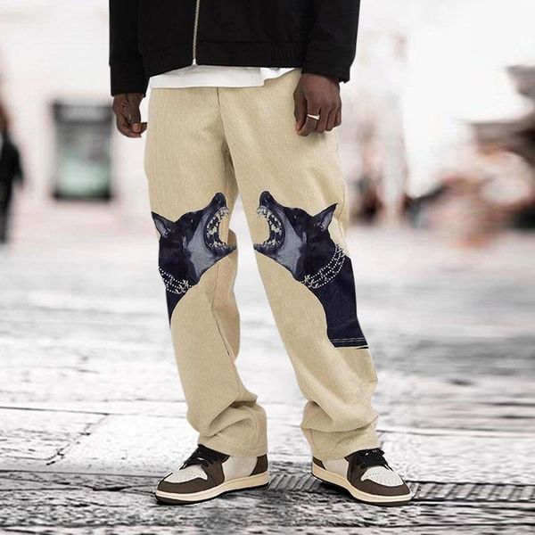 men's pants men 2021 printing dog casual loose trend fashion streetwear long spring and autumn mens clothing, Black
men's pants men 2021 printing dog casual loose trend fashion streetwear long spring and autumn mens clothing, Black