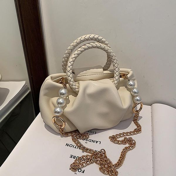 evening bags pleated small totes with woven handle 2021 summer pu leather women's designer handbag pearl chain shoulder
evening bags pleated small totes with woven handle 2021 summer pu leather women's designer handbag pearl chain shoulder