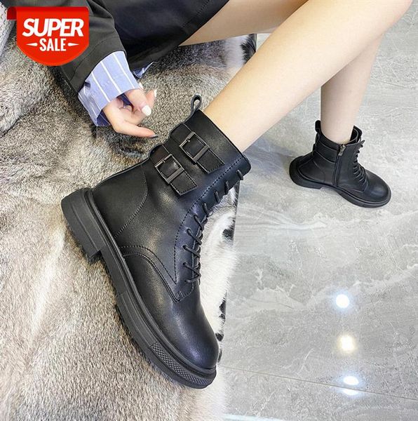 plush martin boots women's cowhide handsome british style black mid-tube side zipper double buckle ankle #sv3x
plush martin boots women's cowhide handsome british style black mid-tube side zipper double buckle ankle #sv3x