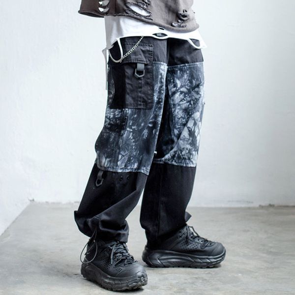 pants fashionable the with belt tie dye stitching overalls men's trendy hip hop street straight loose legged, Black
pants fashionable the with belt tie dye stitching overalls men's trendy hip hop street straight loose legged, Black