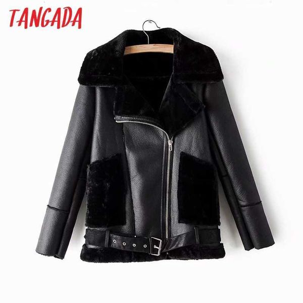 tangada women fur faux leather jacket coat with belt turn down collar ladies winter thick warm black oversized coat am10 210609, Black;brown
tangada women fur faux leather jacket coat with belt turn down collar ladies winter thick warm black oversized coat am10 210609, Black;brown