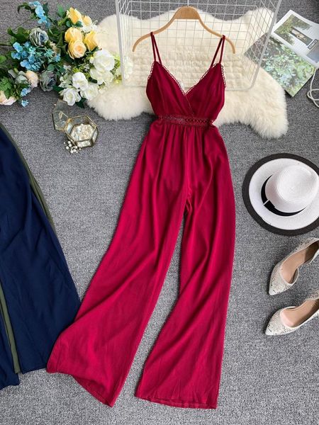 women's jumpsuits & rompers ins holiday jumpsuit women hollow out v neck sleeveless high waist drape feeling wide leg overalls l183, Black;white
women's jumpsuits & rompers ins holiday jumpsuit women hollow out v neck sleeveless high waist drape feeling wide leg overalls l183, Black;white