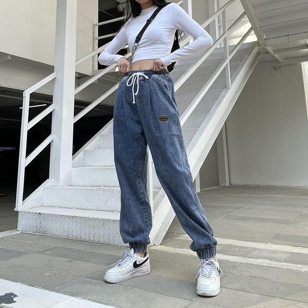 spring 2021 jeans elastic bottom loose women long pants blue denim harem high waist female trousers women's
spring 2021 jeans elastic bottom loose women long pants blue denim harem high waist female trousers women's