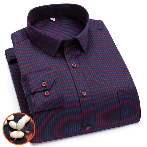 men's casual shirts silk warm shirt fashion striped long sleeve s-4xl winter liner with single row buttons for men clothing, White;black
men's casual shirts silk warm shirt fashion striped long sleeve s-4xl winter liner with single row buttons for men clothing, White;black