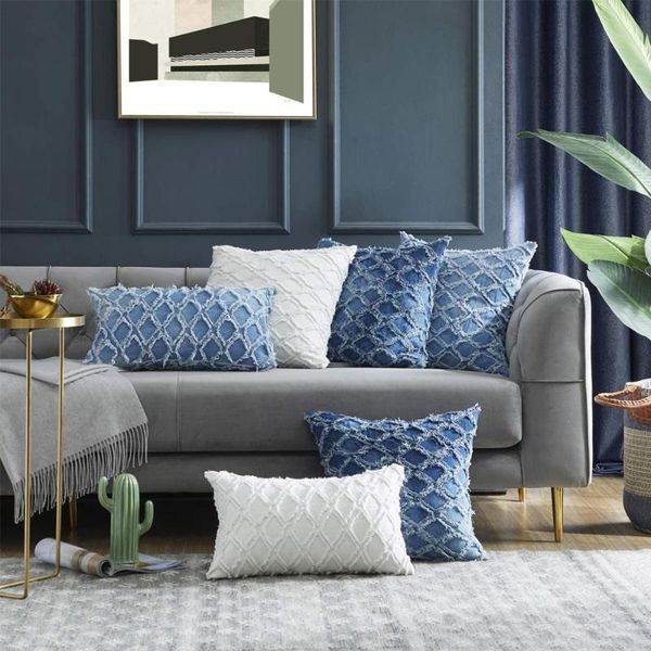 cushion/decorative pillow modern home decoration cushion covers 45x45 for sofa couch bed square denim cotton throw white blue 18x18
cushion/decorative pillow modern home decoration cushion covers 45x45 for sofa couch bed square denim cotton throw white blue 18x18