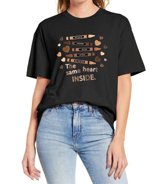 women's t-shirt the same heart inside history month black lives matter blm men women short sleeve t shirt harajuku comfortable cotton t, White
women's t-shirt the same heart inside history month black lives matter blm men women short sleeve t shirt harajuku comfortable cotton t, White