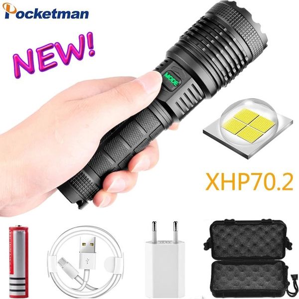 flashlights torches 2021 xhp70.2 led usb rechargeable waterproof torch zoomable l2 use 18650 battery
flashlights torches 2021 xhp70.2 led usb rechargeable waterproof torch zoomable l2 use 18650 battery