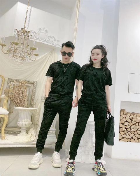 men's tracksuits 2021 high-quality fashion 2-piece short-sleeved t-shirt+sweatpants slim sportswear for men and women, Gray
men's tracksuits 2021 high-quality fashion 2-piece short-sleeved t-shirt+sweatpants slim sportswear for men and women, Gray