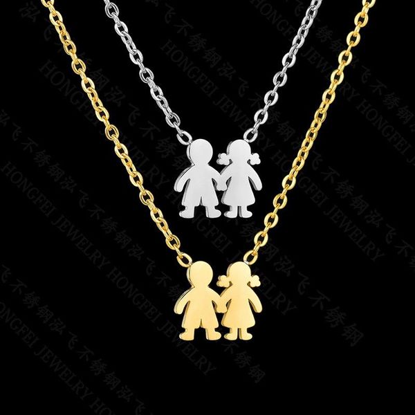 design jewelry stainless steel fashion boy girl hold hands couple necklace pendant for women gift necklaces, Silver
design jewelry stainless steel fashion boy girl hold hands couple necklace pendant for women gift necklaces, Silver