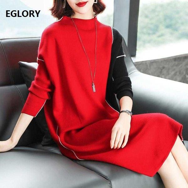 casual dresses plus size sweater dress autumn winter spring knitted women color block knitting long sleeve dres soft knitwear, Black;gray
casual dresses plus size sweater dress autumn winter spring knitted women color block knitting long sleeve dres soft knitwear, Black;gray