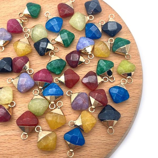 charms 5pcs/pack diamond shaped stone charm natural semi-precious agate pendants diy for making necklace earrings 8 colors 12x15mm size, Bronze;silver
charms 5pcs/pack diamond shaped stone charm natural semi-precious agate pendants diy for making necklace earrings 8 colors 12x15mm size, Bronze;silver