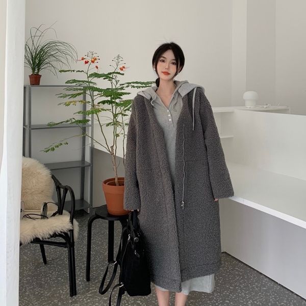 wool cashmere medium length autumn new loose thickened temperament women's coat tweed long sleeve zipper, Black
wool cashmere medium length autumn new loose thickened temperament women's coat tweed long sleeve zipper, Black