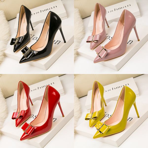 simple thin heeled women's shoes shallow mouth pointed thin high heeled shoes bow single shoes, Black
simple thin heeled women's shoes shallow mouth pointed thin high heeled shoes bow single shoes, Black