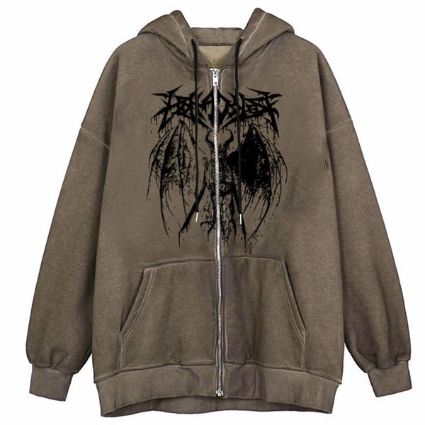 women's hoodies & sweatshirts autumn winter women y2k gothic sweatshirt hoodie zip up long sleeve coat vintage hooded, Black
women's hoodies & sweatshirts autumn winter women y2k gothic sweatshirt hoodie zip up long sleeve coat vintage hooded, Black