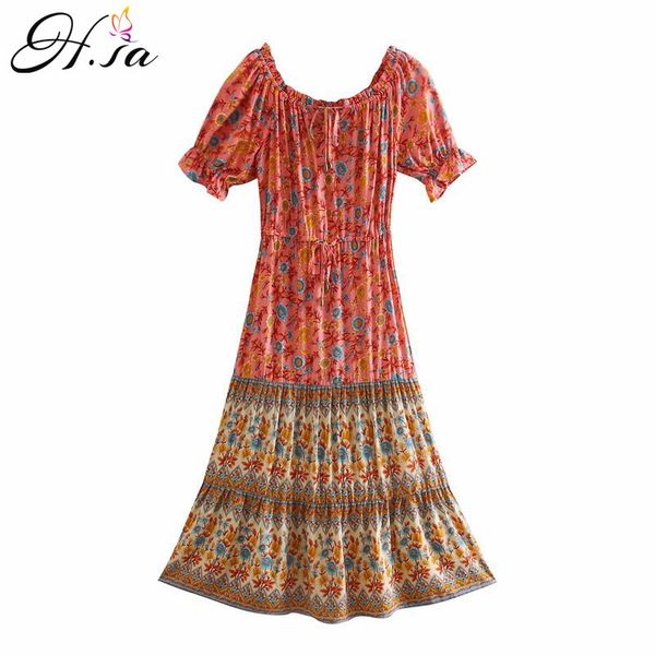 h.sa retro short sleeve floral slash neck off shouder women dress patchwork bohemian long vestidos 210417, Black;gray
h.sa retro short sleeve floral slash neck off shouder women dress patchwork bohemian long vestidos 210417, Black;gray