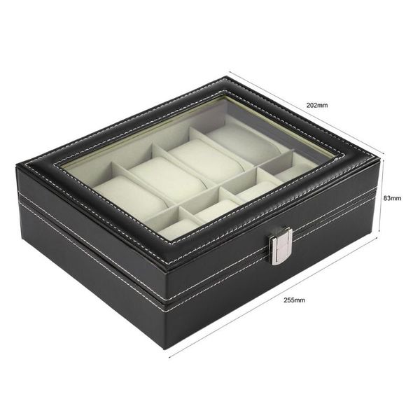 watch boxes & cases 10 grids wristwatch box holder pu leather watches display case rectangle jewelry storage sm, Black;blue
watch boxes & cases 10 grids wristwatch box holder pu leather watches display case rectangle jewelry storage sm, Black;blue