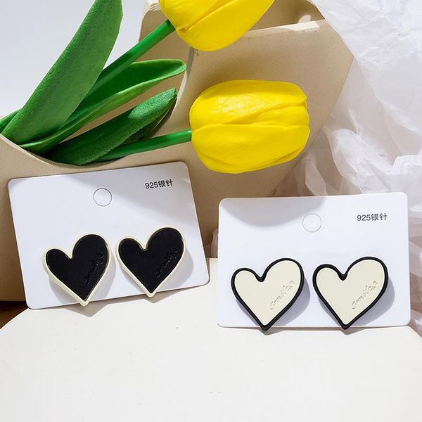 dangle & chandelier heart stud earring women simple earrings for woman fashion elegant ladies temperament jewelry trendy black pendant metal, Silver
dangle & chandelier heart stud earring women simple earrings for woman fashion elegant ladies temperament jewelry trendy black pendant metal, Silver
